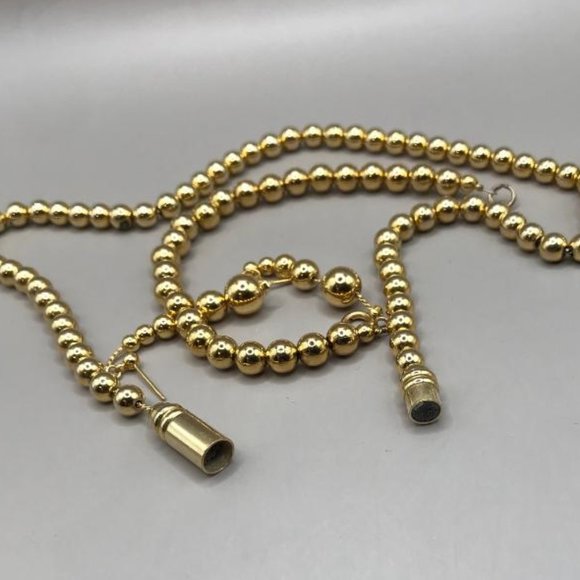 Gold-Tone Bead Necklace, Bracelet and Earring Set - Picture 10 of 10